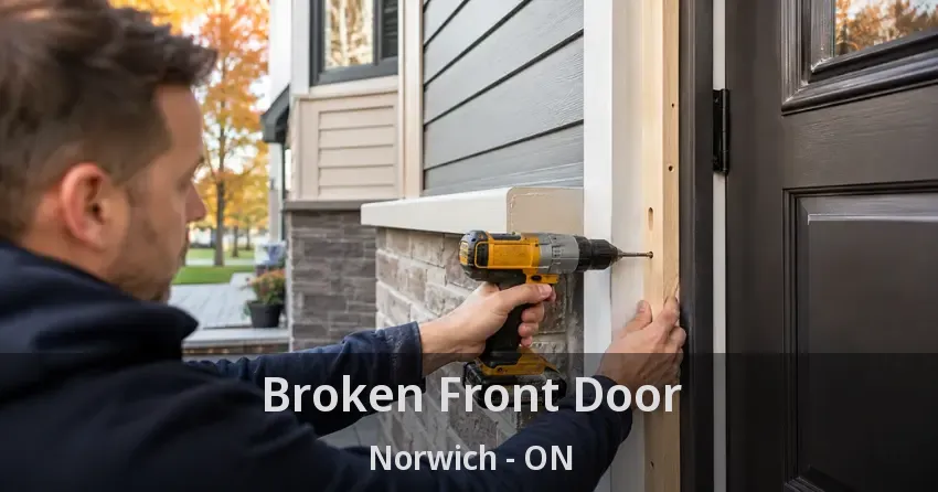 Broken Front Door Norwich - ON