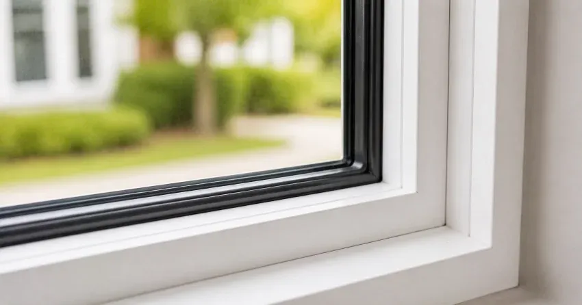 technician repairing window and door hardware in Cornell, Norwich home