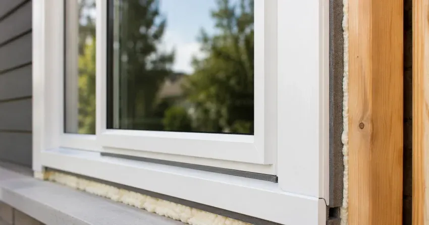 technician installing fiberglass window frame in Norwich home