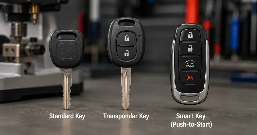 technician cutting a transponder ignition key in Credit Ville, Norwich