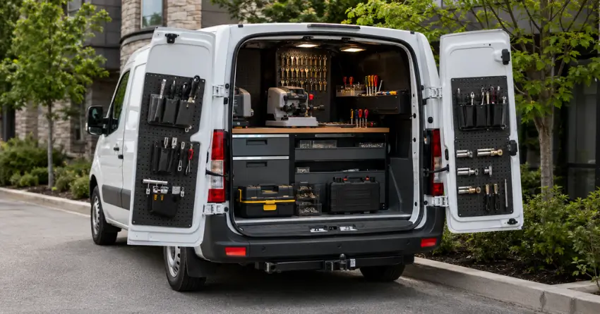 mobile locksmith service vehicle equipped with tools in Norwich