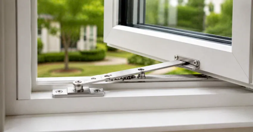 technician replacing casement window hinge in Norwich