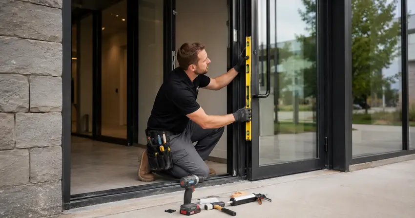 commercial glass door frame installation Milldale, Norwich