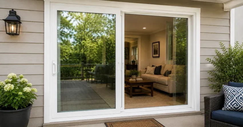 new patio door replacement installed in Credit Ville, Norwich home
