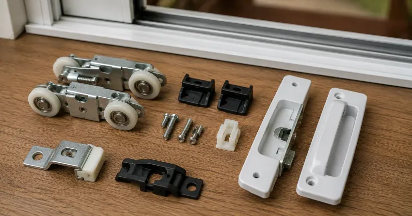 sliding door broken Norwich roller and track inspection