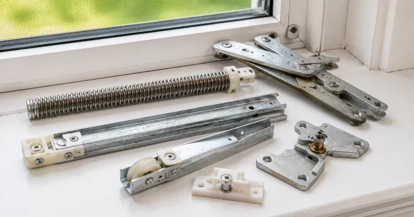 technician adjusting window sash alignment in Norwich home